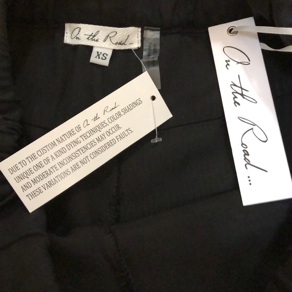 Anthropologie Black Distressed Tencel Jogger Pants - Picture 7 of 8